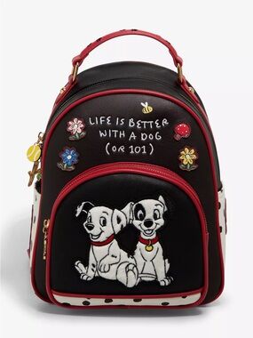 Disney Black & Red 101 Dalmatians Mini Backpack with coin purse